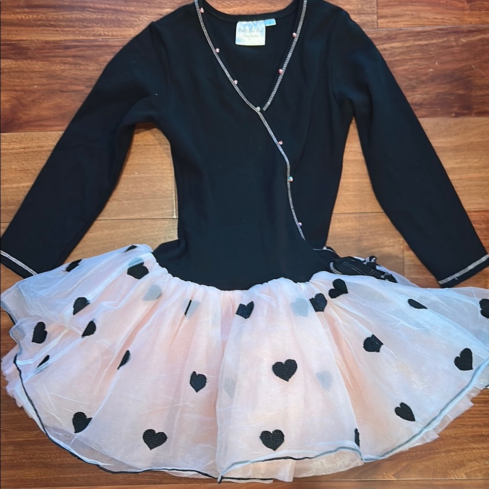 Ooh! La, La! Couture Black and Pink Formal Dress with Heart Tulle